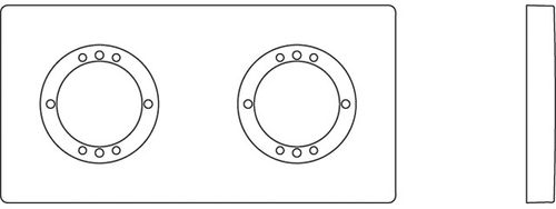 IS-2er-Rosette-Archimodule-83x166mm-Chrom-A1505AA gallery number 2